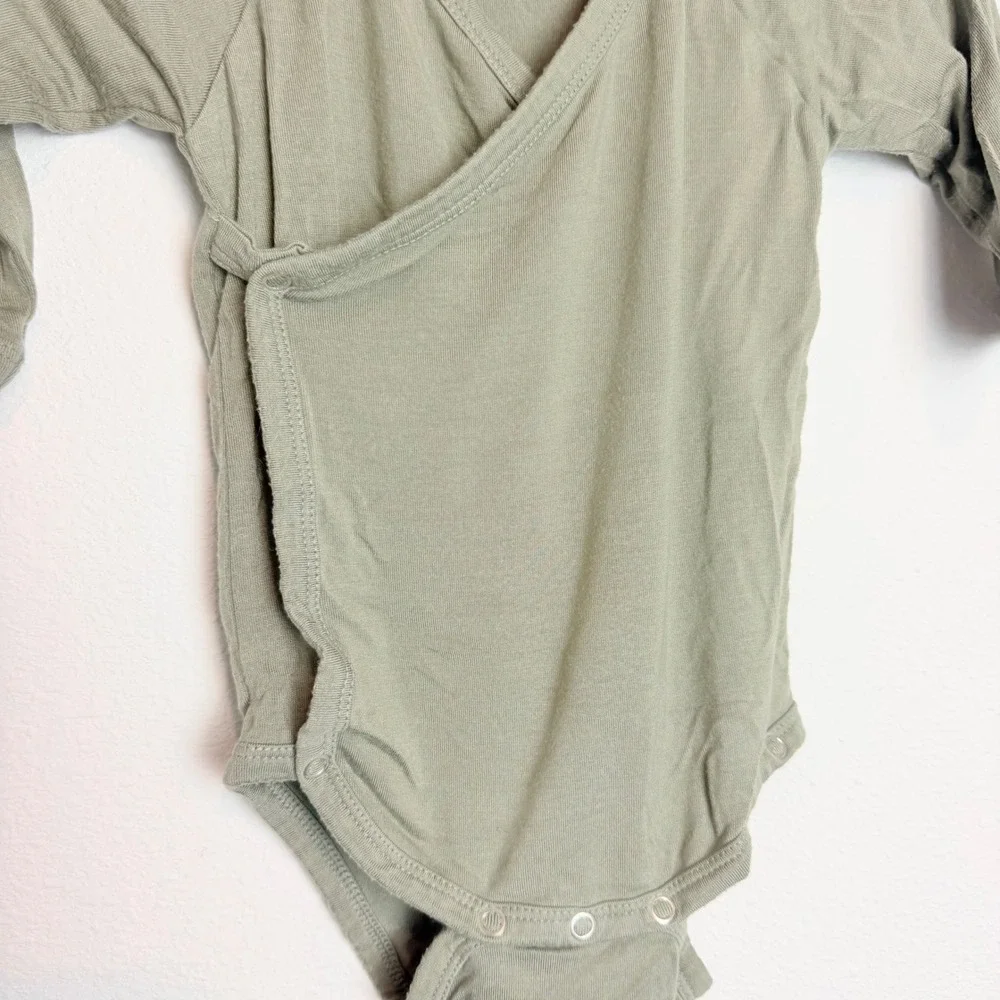 Kate Quinn The Woods Kimono Bodysuit Set 2pk Sage Mauve Modal 3-6M